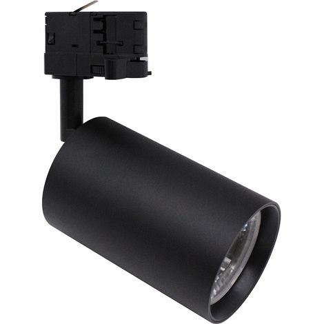 Faretto LED 30W Binario Trifase Nero con Switch CCT 3 colori Selezionabile
