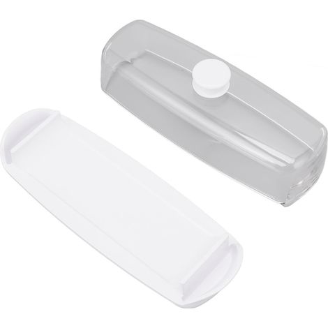 Boîte à beurre en plastique grande capacité, compacte, avec couvercle et couteau, idéale pour la cuisine et le réfrigérateur. Couvercle transparent. (1/5)