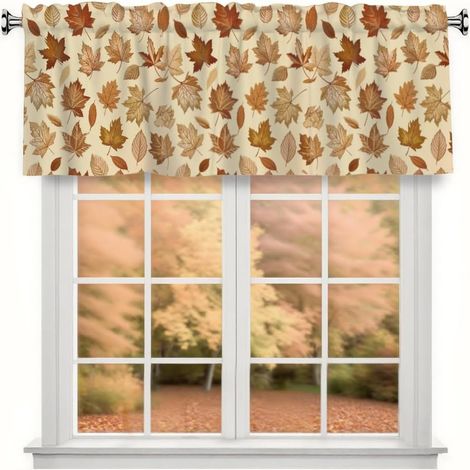 Rideaux motif neige au quotidien, décoration intérieure, rideaux de Noël, décorations de cuisine pour les fêtes, décoration de fête de Noël - Style 5 - 45 x 180 cm