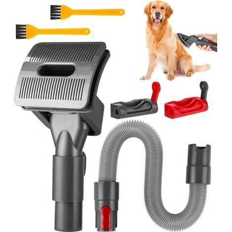 Katzen- und Hundehaarbürste für Dyson V15, V11, V10, V8 und V7 Staubsauger, mit 1 Verlängerungsschlauch und Adapter, 2 Auslösesperren und 2 Bürsten (1/5)