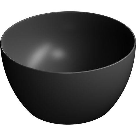 Lavabo à poser PURA haut en céramique, dia 42cm, noir mat (1/4)