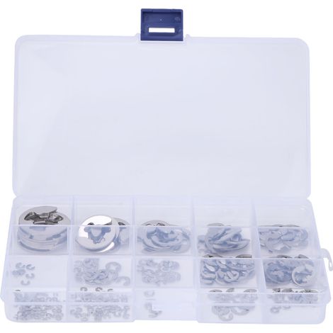 225PCS Lot de Circlips Type E en Acier Inoxydable 304, Diamètre 1.215 mm, pour Fixation Quincaillerie (1/5)