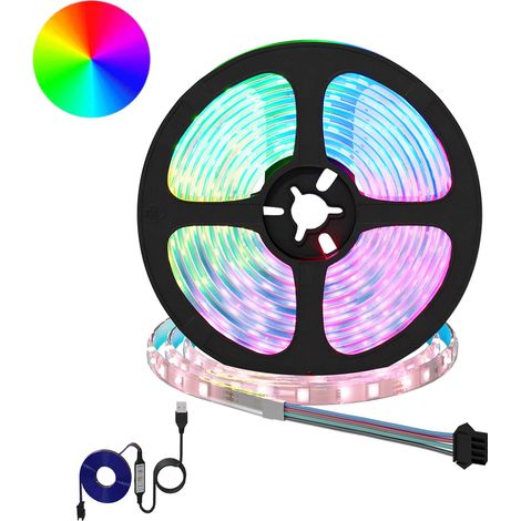 LED Streifen 2 pcs Schwarz und Transparent 5500 mm