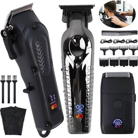 Professionnel Hommes Coupe De Cheveux Coupe De Barbe Tondeuse Pour Hommes Tondeuse à Barbe Tondeuse à Cheveux Rasoir Sans Fil Coupe De Cheveux Set (noir) (1/5)