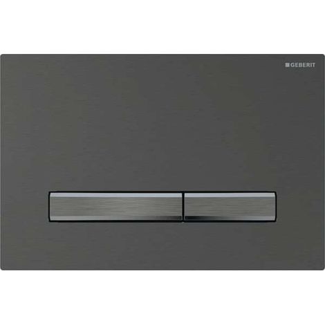 Geberit Sigma50 - Plaque de déclenchement, easy to clean, chrome noir brossé 115.671.QD.2