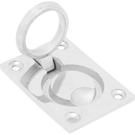 4 pièces 63x44mm carré affleurant anneau poignées 316 en acier inoxydable caché encastré trappe casier armoire poignée (1/5)