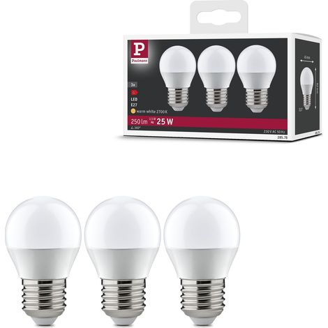 Lampe LED sphérique 3x3,5 watts ampoule Opale poire éclairage 2700 K E27 (1/5)