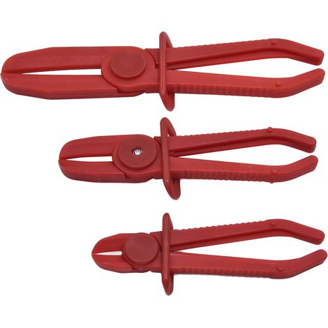 3-teiliges Nylon-Schlauchschellen-Set, flexibles Klemmwerkzeug für Kraftstoff- und Bremsleitungen, Werkstatt-Set, verstellbare Klemmschelle, schwarz (1/5)
