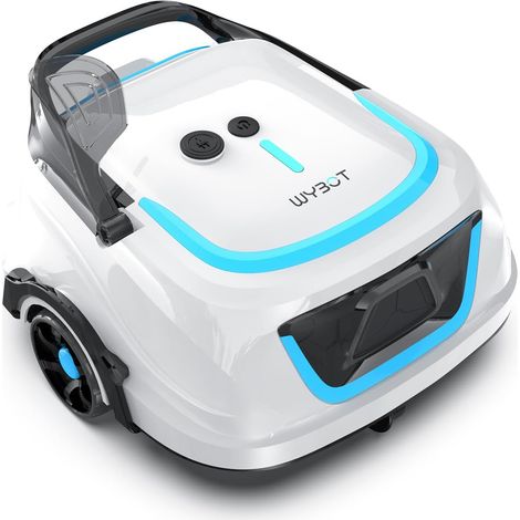 Wireless Pool Robot for Above Ground Pools, Automatic Vacuum Cleaner, Pool Robot 120 Min Autonomy, Double Filtration, LED, Charge 2.5h, 4 Modes, Ice Blue (1/5)