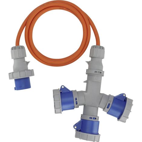 Brennenstuhl 1167670202 Alimentazione Prolunga CEE da campeggio Blu, Grigio, Arancione 2 m H07RN-F 3G 2,5 mm² (1/5)