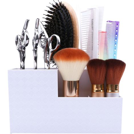 Support Pour Ciseaux - Bloc De Rangement En Mousse - 6 Compartiments - 18,5 X 8 X 10,5 Cm - Pour Salon De Coiffure Et Toilette (1/5)