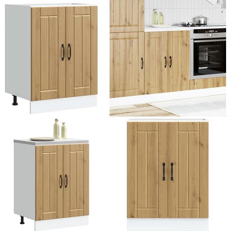 vidaXL Meuble de base de lavabo Lucca chêne artisanal bois ingénierie