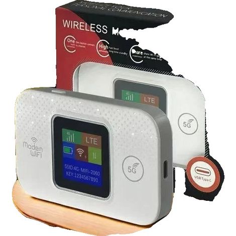Mobiler WiFi-Router, 4G/5G Unterstützung, tragbares Design, 382 M9S Weiß EU (1/2)
