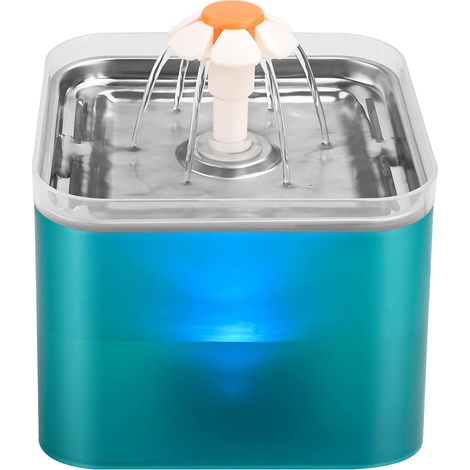 1 Fontaine à Eau Chat Acier Inoxydable 2L LED 3 Modes Filtration Intérieur (1/5)