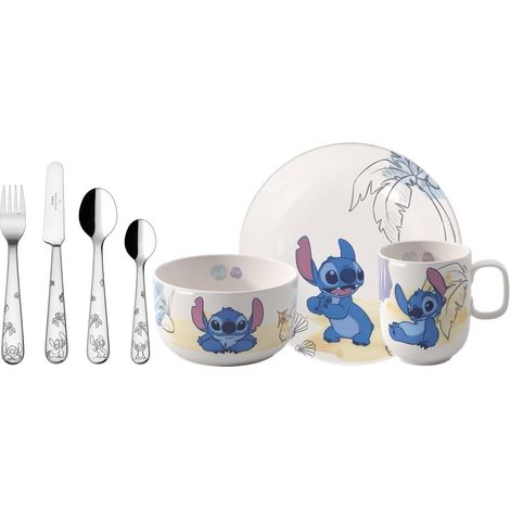 ensemble de vaisselle pour enfant, 7 pièces, garanti lave-vaisselle, résistant au four à micro-ondes, vaisselle et couverts de table pour enfant, porcelaine (1/3)