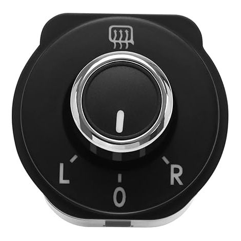Lntyq Fernbedienungsschalterknopf Einstellung der Rückspiegelseite im Auto Kompatibel mit Polo 6R 2011-2016 6RD959565B 6R0959565 Autoteile (schwarz) (1/5)