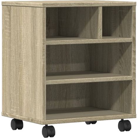 Maison Exclusive - Soporte para impresora con ruedas roble Sonoma