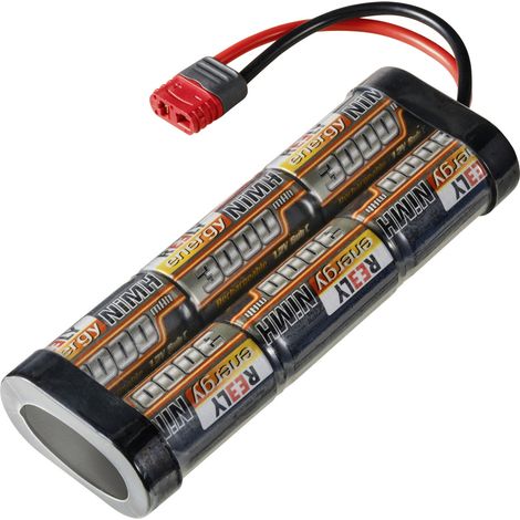 Reely Pack de batterie (NiMh) 7.2 V 3000 mAh Nombre de cellules: 6 stick système d'enfichage en T