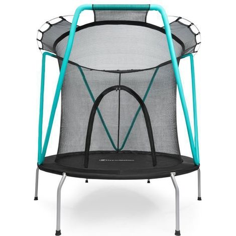 Trampolino per bambini 3-8 anni con carico massimo di 20 Kg - Con zip - Ø 167 cm - Acciaio zincato - Rete di sicurezza alta 152 cm