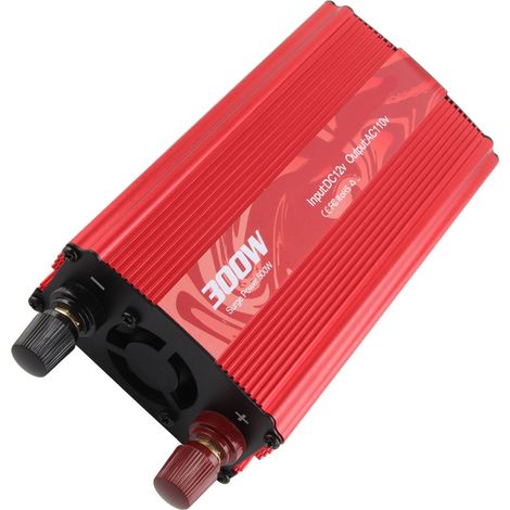 Convertisseur électrique intelligent 300W DC12V vers AC110V rouge, boîtier 300W (1/5)