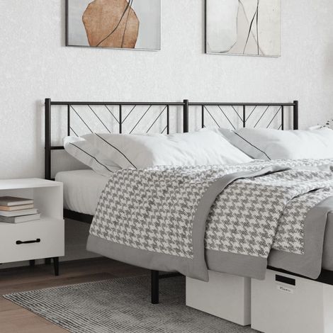 Tête de lit métal noir 193cm (1/5)