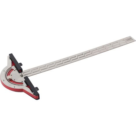 Règle à angle droit en aluminium, équerre T avec bordure pour menuisiers, étudiants, architectes et designers, 15 pouces, outil de mesure précis. (1/5)