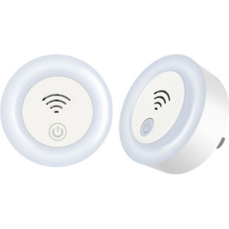 Repelente de insectos ultrasónico con luz LED, seguro y eficaz para repeler insectos, diseño compacto y liviano, perfecto para uso en el hogar y el jardín. (1/4)