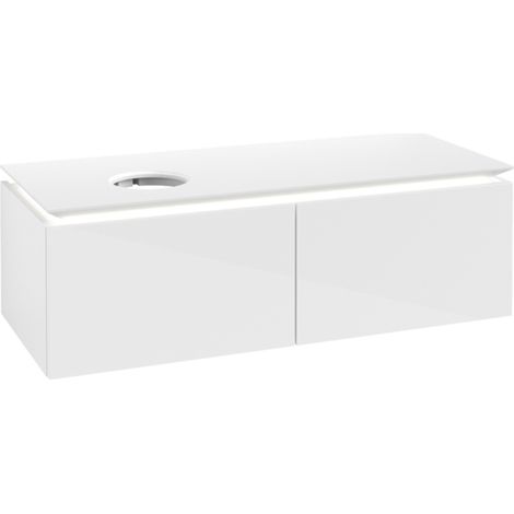 VB WTUS Legato 1200x380x500mm avec Bel. 2 extraits WT gauche Blanc brillant (1/2)