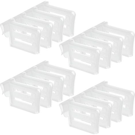 12 Pcs Séparateurs de Réfrigérateur en Plastique Diviseur de Réfrigérateur Réglable Séparateurs de Organisateur Frigo Séparateur de Porte Latérale de Réfrigérateur pour Rangement Cuisine (1/4)