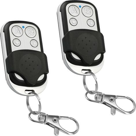 2Pcs Telecommande Universelle Portail, 433,92 MHz Télécommande Garage sans Fil à 4 Boutons avec Couvercle Coulissant Porte Clés pour Porte Garage Électrique (1/5)
