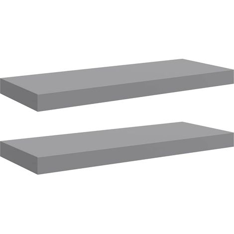 vidaXL Estante flotante pared 2 uds gris MDF 60x23,5x3,8 cm (1/2)