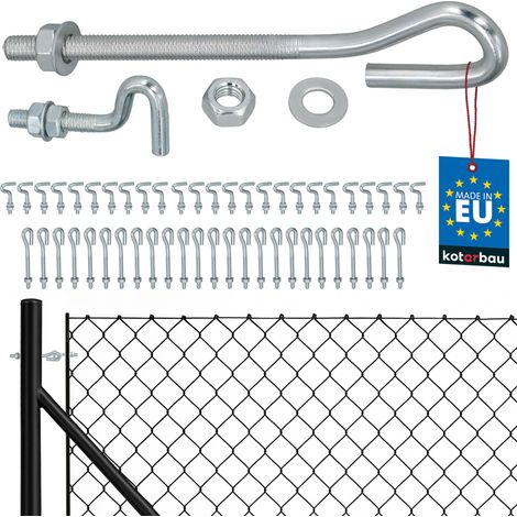 KOTARBAU® Lot de 25 Tendeurs Grillage M8, Tendeur Cable, Acier Galvanisé, Tendeur Fil de Fer Cloture, Tendeur de Fil Fermé avec Vis de Fixation Ouverte (1/5)