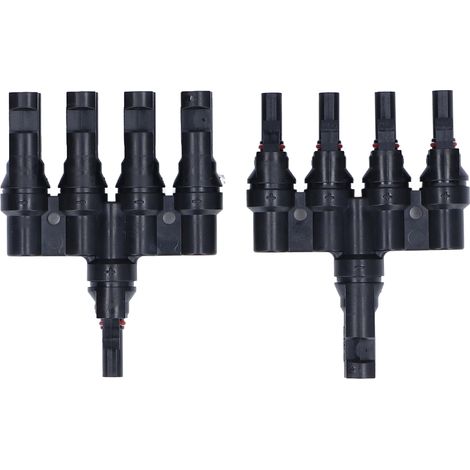 Connecteur T 4 en 1 pour panneaux solaires, coupleur laiton 50A mâle-femelle (1/5)