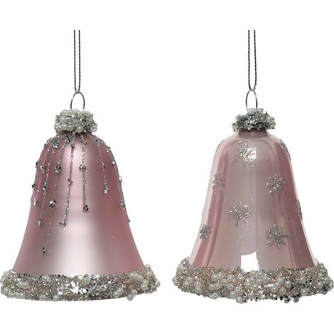 Elegante Pendaglioendino con 2 Campane Rosa