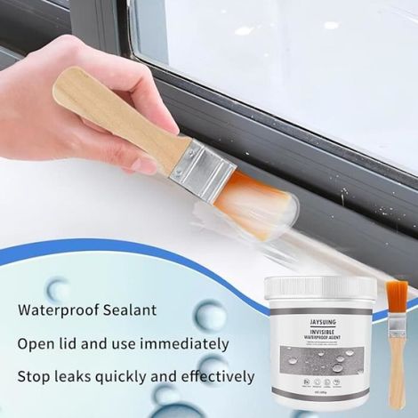 600g Anti-Fuite Scellant isolant étanche,Liquide d\'étanchéité Transparent,revêtement imperméable,Etancheite Des Fondation (1/4)