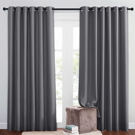 Rideaux Occultants Thermiques - Rideau Grande Largeur Panneaux Opaque à Oeillets pour Fille (1/5)