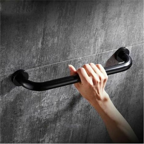 Poignée 50cm Barre d'appui Sécurité Baignoire WC Douche pour Enfants Femme Personne Agé,Noir