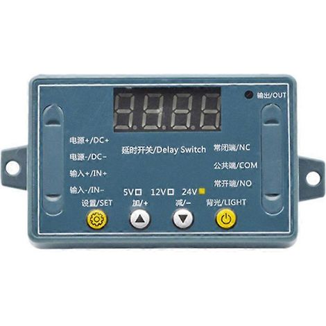 Module de relais temporisé réglable 24 V CC 10 A, 32 modes, affichage numérique par LED, déclenchement et commande de temporisation, cycle d'impulsion (1/5)