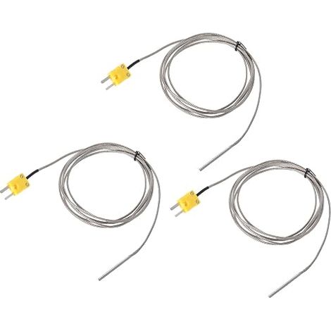 K Type Thermocouple avec Mini Connecteur Prise 0 à 600°C 3x40mm (1/5)