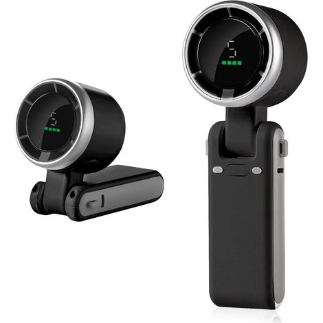 JSSEVN-Ventilateur portatif rechargeable avec écran LED, 3600 mAh, sans fil, rechargeable par USB, 5 vitesses et vent réglable, ventilateur électrique (1/5)