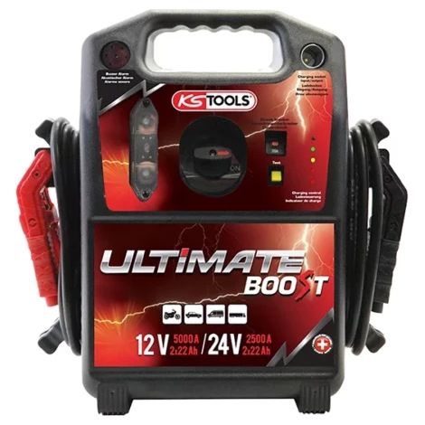 Kstools – Booster de démarrage 12/24 V 1700/850 A – Câbles renforcés 50 mm² – Alarme inversion polarité – Écran digital (1/3)