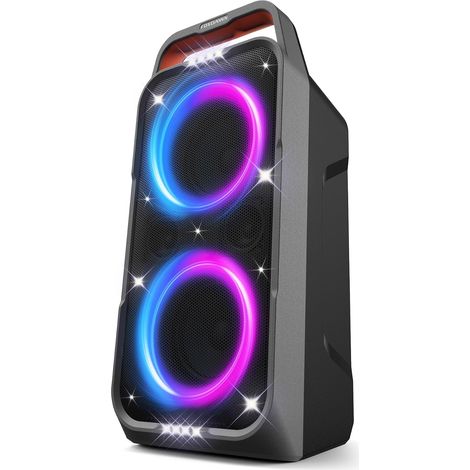 Enceinte Bluetooth Puissante Portable, 240W Peak Haut Parleur Bluetooth, Super Bass, 20H, avec Lumières LED, BT5.3, USB/TF/AUX/MIC (1/5)