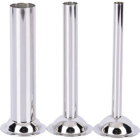 3 Pièces Tube de Saucisse, Entonnoir Saucisse en Acier Inoxydable 12/19/32 mm pour Hachoir à Saucisse Manuel Tubes Poussoir à Saucisse Outils de Remplissage pour Hachoir à Viande Taille 5 (1/5)