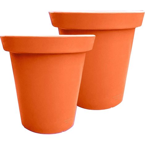 Pot de fleurs rond xxl delight 200l - lot de 2 - plast'up rotomoulage (1/2)