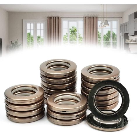 20 Pcs Anneaux à Œillets de Rideau Oeillets Rideaux à Clipser 43 mm en Plastique Rideaux Clipsables Anneaux pour Tringle à Rideaux (1/5)