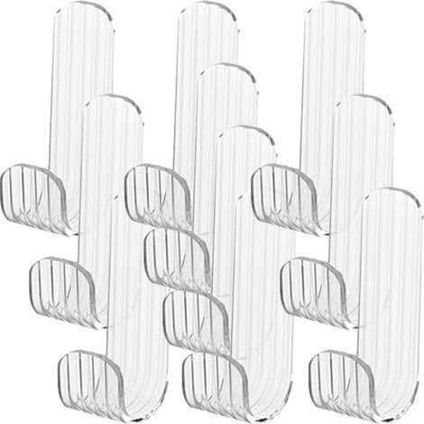 Lot de 10 autocollants décoratifs en acrylique pour décoration salle bain et cuisine - Transparents (1/5)