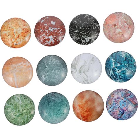 12pièces Autocollants Décoratifs Verre Effet Marbre Stickers DIY à Motif Cristal pour Décoration De Maison Et (1/5)