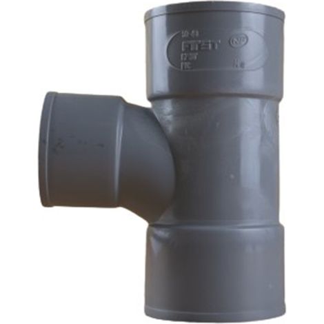 Té pied de biche réduit PVC 87°30 Femelle Femelle Ø50 réduit Femelle Ø40 - First Plast (1/5)
