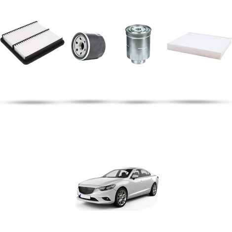 Kit tagliando 4 filtri compatibile con Mazda 6 (GG,GY) 2.0 CD 105kw dal 2005 al 2007 (1/5)