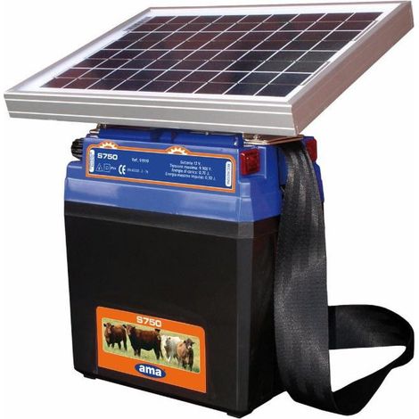 Électrificateur solaire AMA pour clôtures 0,70 J 12 V- maxi : 8 km (1/4)